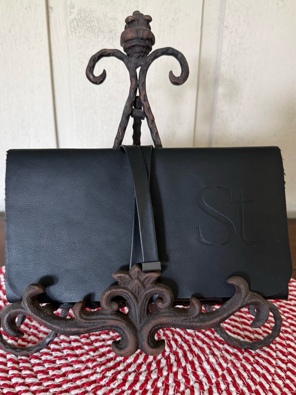 SEINT Black Leather Brush Holder